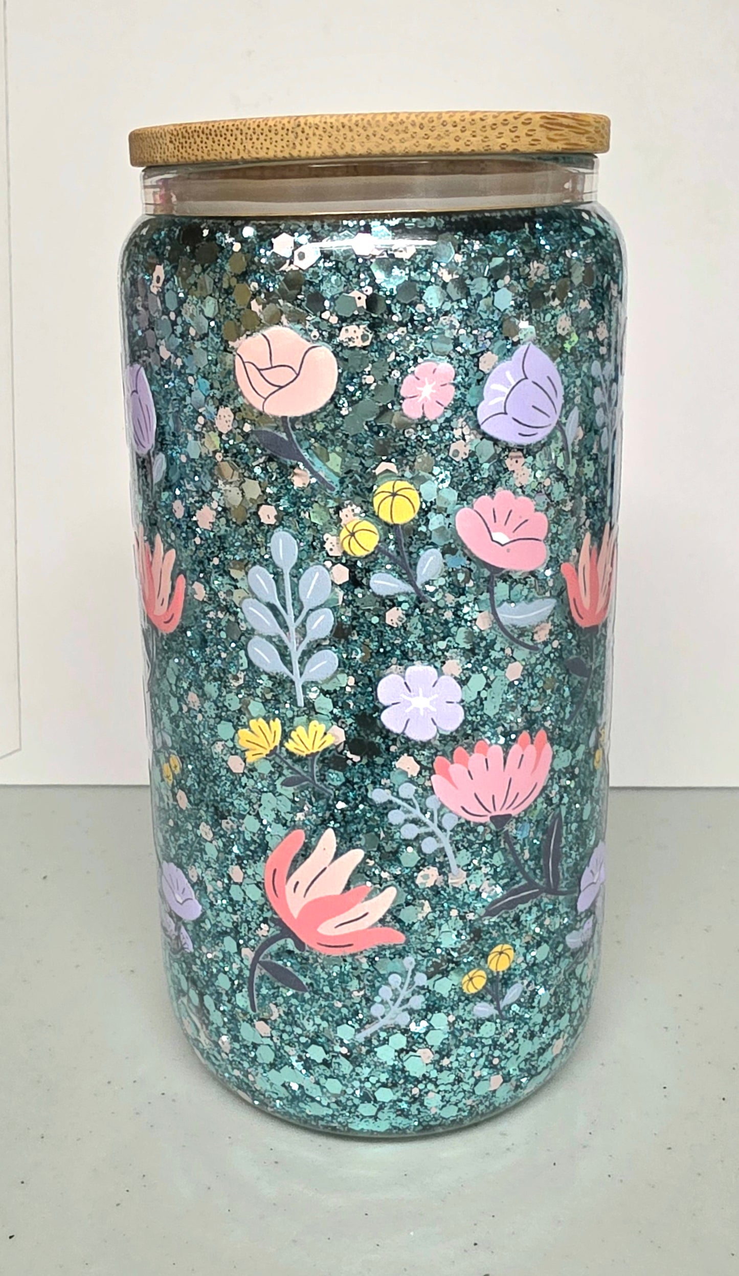 Mama with blue glitter