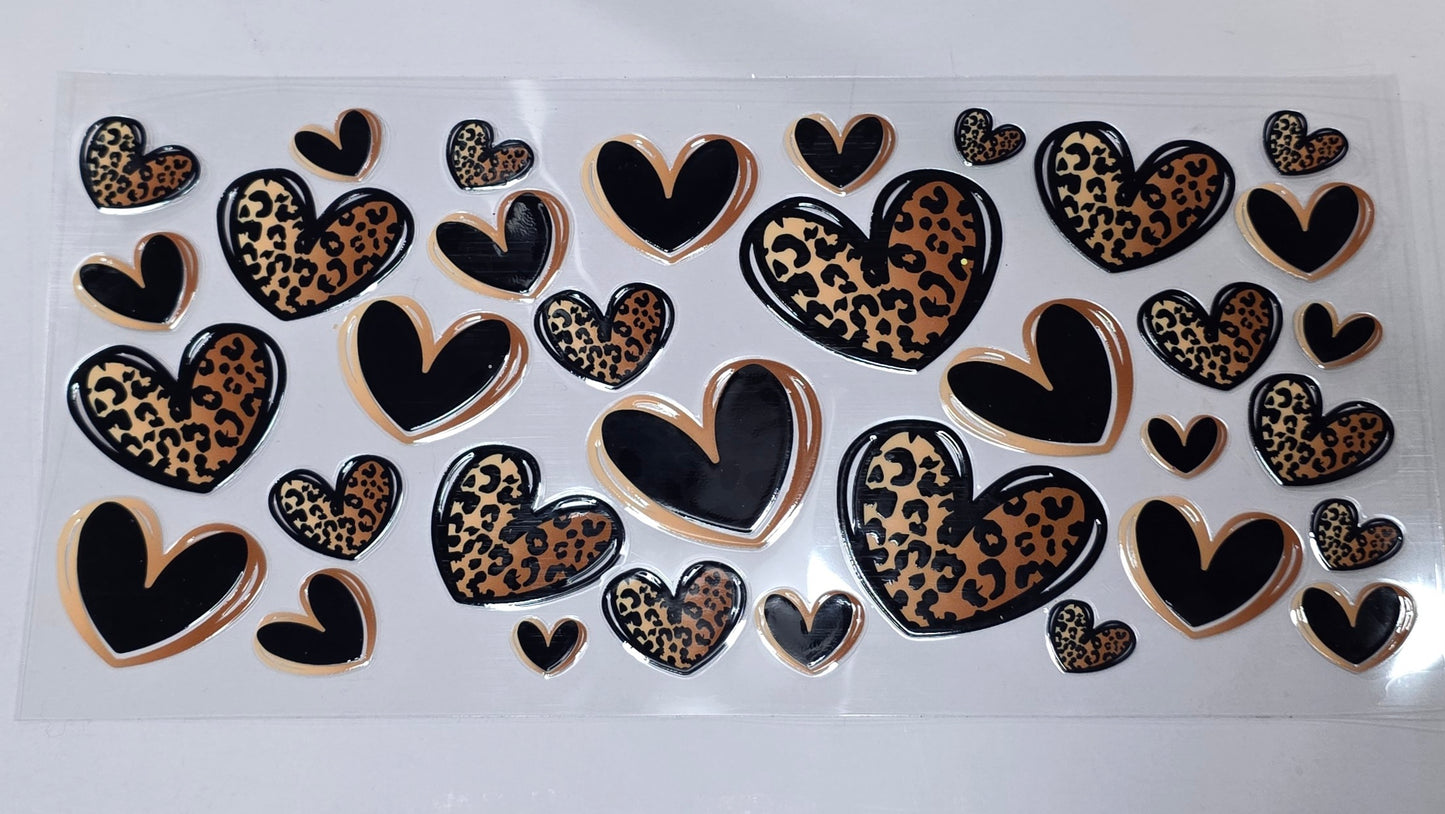 Black and gold hearts