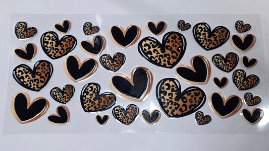 Black and gold hearts